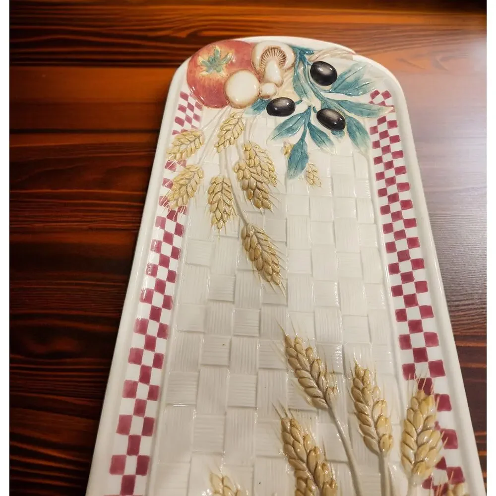 Fitz and Floyd Essentials Papa Paisano Collection French Bread Platter Vintage - Picture 5 of 7